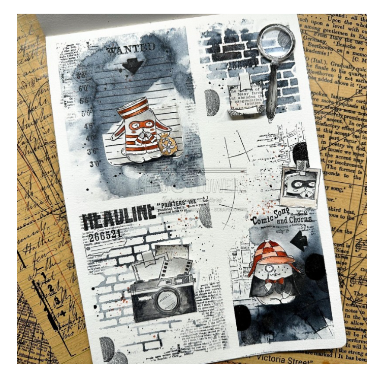 Brick Wall / Mur De Briques - Stencil - Chou and Flowers