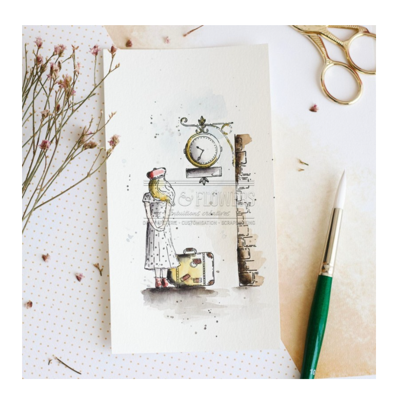 Train Station / La Gare - Stamp Set - Chou and Flowers