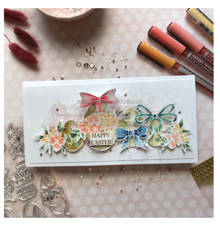 Happy Easter - Clear Stamp Set - Chou and Flowers