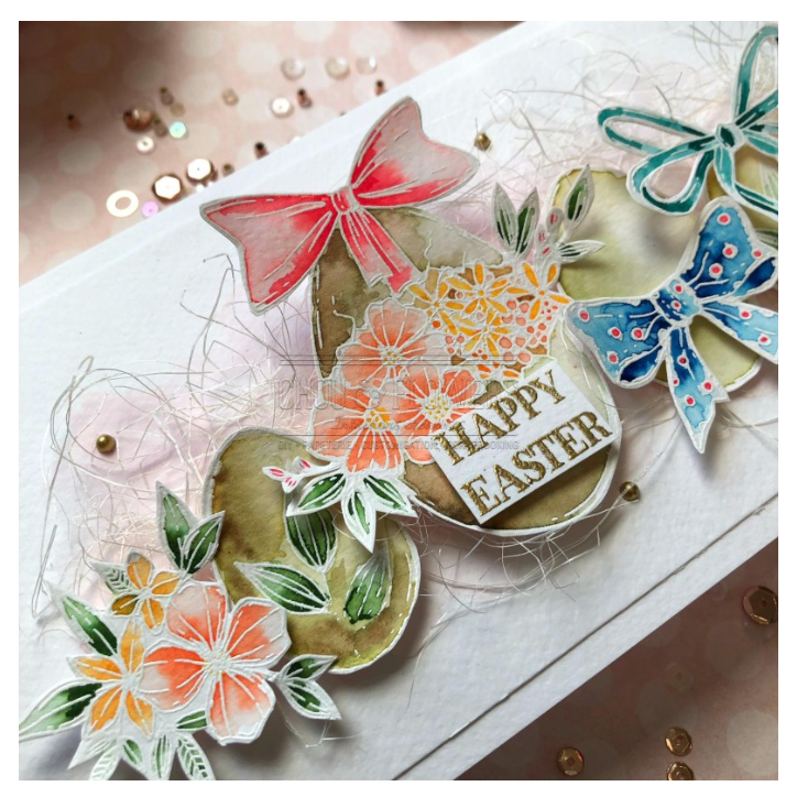 Happy Easter - Clear Stamp Set - Chou and Flowers