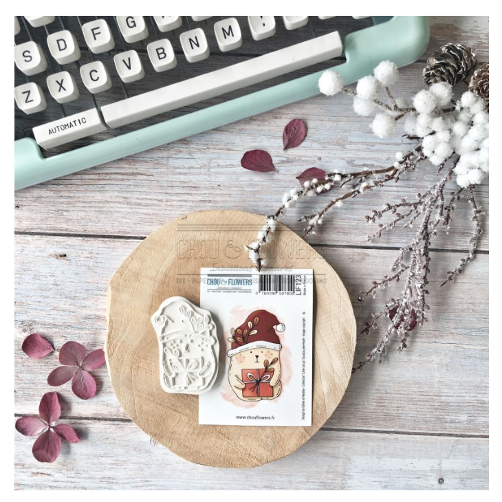 Doudou Santa Claus - Rubber Stamp - Chou and Flowers
