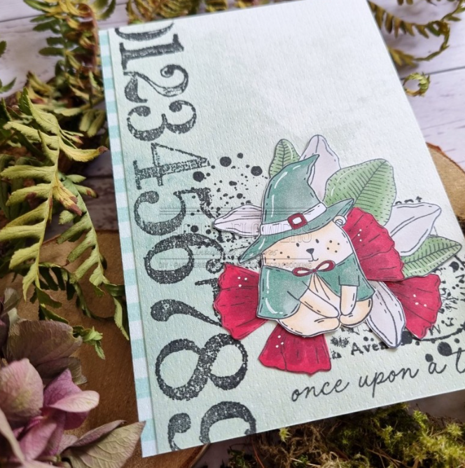 Doudou Wizard - Rubber Stamp - Chou and Flowers