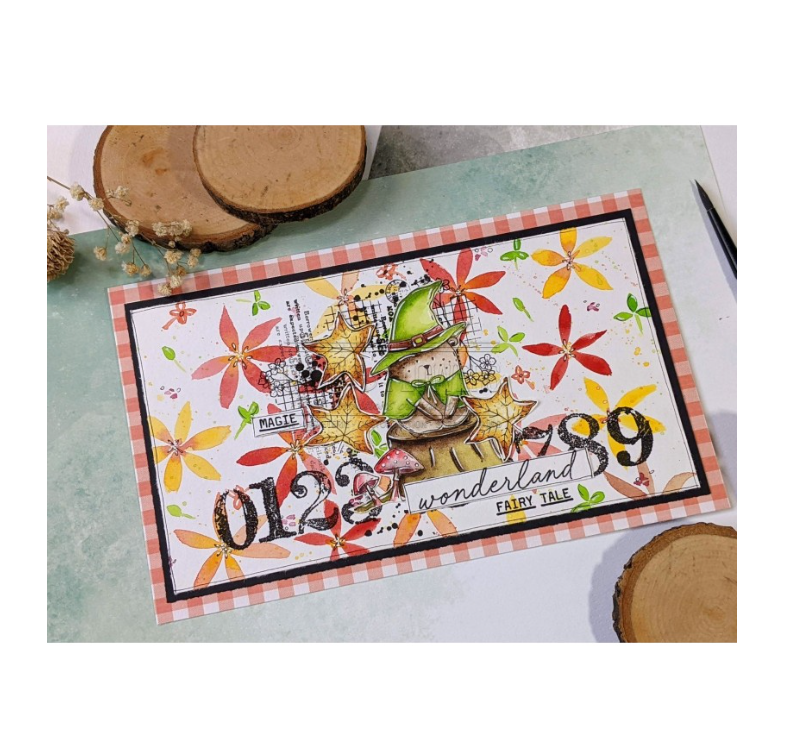 Doudou Wizard - Rubber Stamp - Chou and Flowers