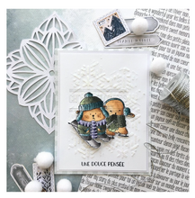 Doudou on Skiers - Rubber Stamp - Chou and Flowers