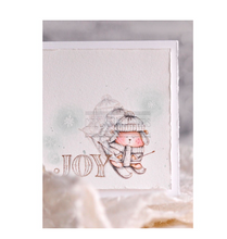 Doudou on Skiers - Rubber Stamp - Chou and Flowers
