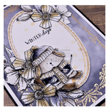 Doudou on Skiers - Rubber Stamp - Chou and Flowers