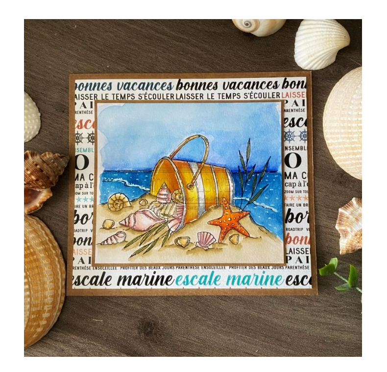 Beach Bucket / Seau De Plage - Clear Stamp - Chou and Flowers