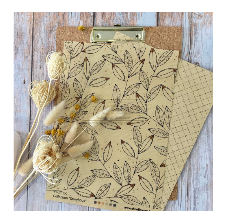 A4 Paper Set - 10 Sheets - Storybook - Chou and Flowers