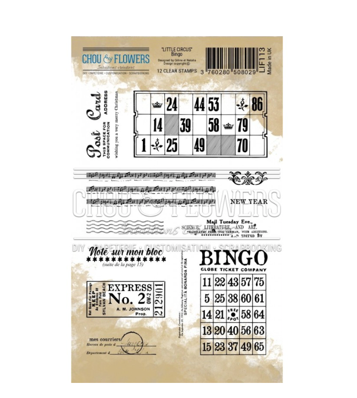 Bingo - Clear Stamp Set - Chou and Flowers
