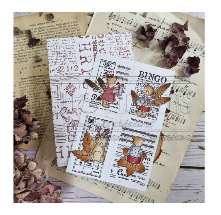 Bingo - Clear Stamp Set - Chou and Flowers