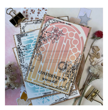 Stained Glass / Vitrail - Stencil - Chou and Flowers