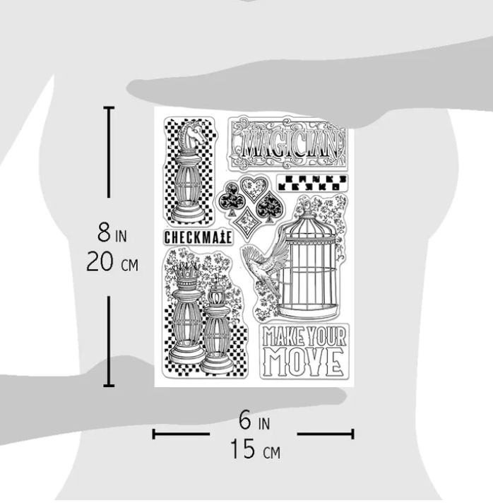 Clear Stamp Set - Make Your Move - 6x8 - Ciao Bella