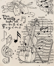 Clear Stamp Set - Music Begins - 6x8 - Ciao Bella