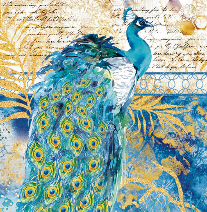 Rice Paper A4 - Piuma Nocturnal Peacock - Ciao Bella