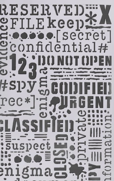 Confidential - Texture Stencil - 5x8 - Ciao Bella