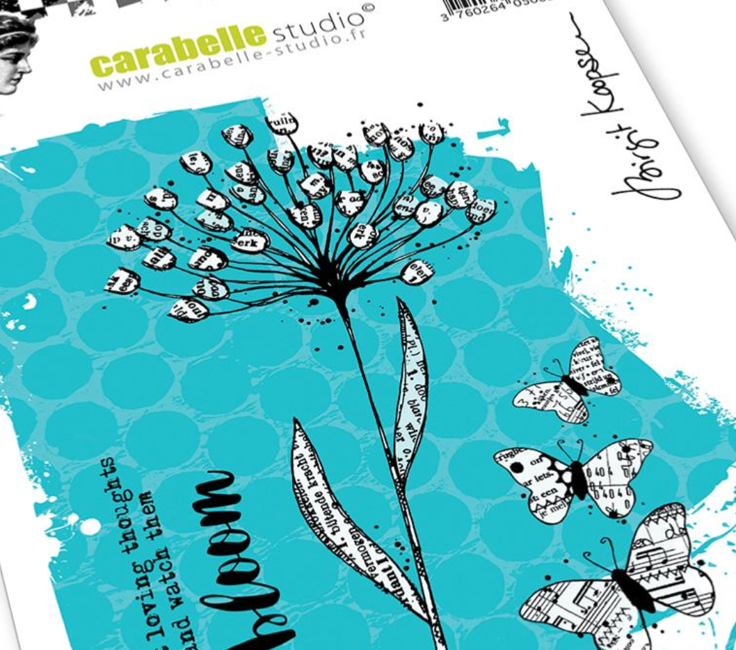 Rubber Cling Stamp A6 - Loving Thoughts - Birgit Koopsen - Carabelle Studio