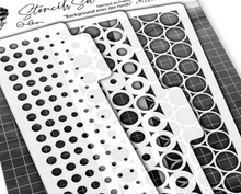 Stencils Set - Background Avec Des Ronds - Minis by Alexi - Carabelle Studio