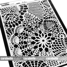 Stencil A4 - Dentelles Au Crochet - Alexi - Carabelle Studio
