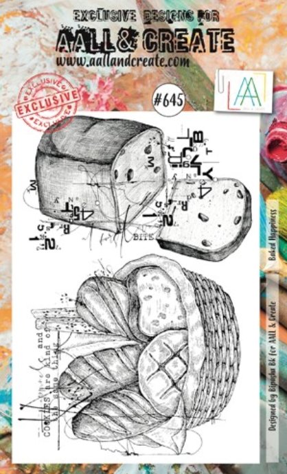 Aall and Create - Baked Happiness - A6 - Designer Bipasha Bk - Clear Stamp Set - #645 Aall & Create