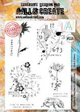 Aall and Create - Clock & Flowers - A4 - Designer Tracy Evans - Clear Stamp Set - #558 - Messy Papercrafts