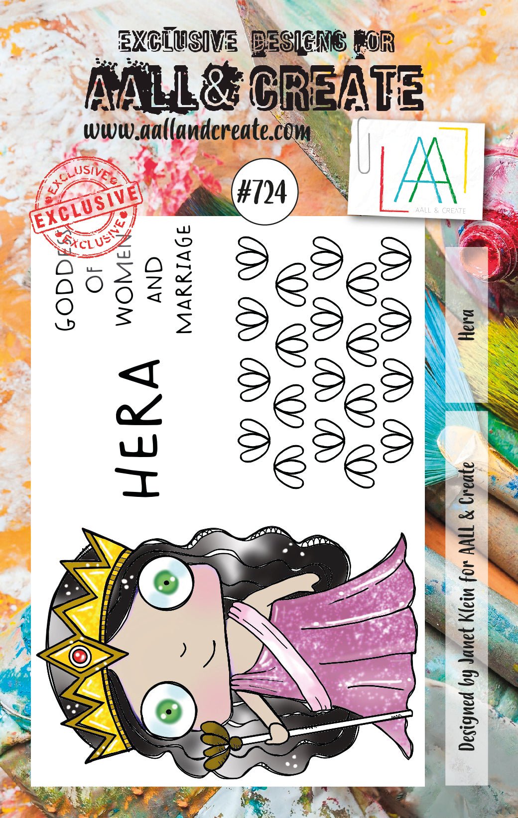 AALL and Create - Hera - A7 - Designer Janet Klein - Clear Stamp Set - #724 - Messy Papercrafts