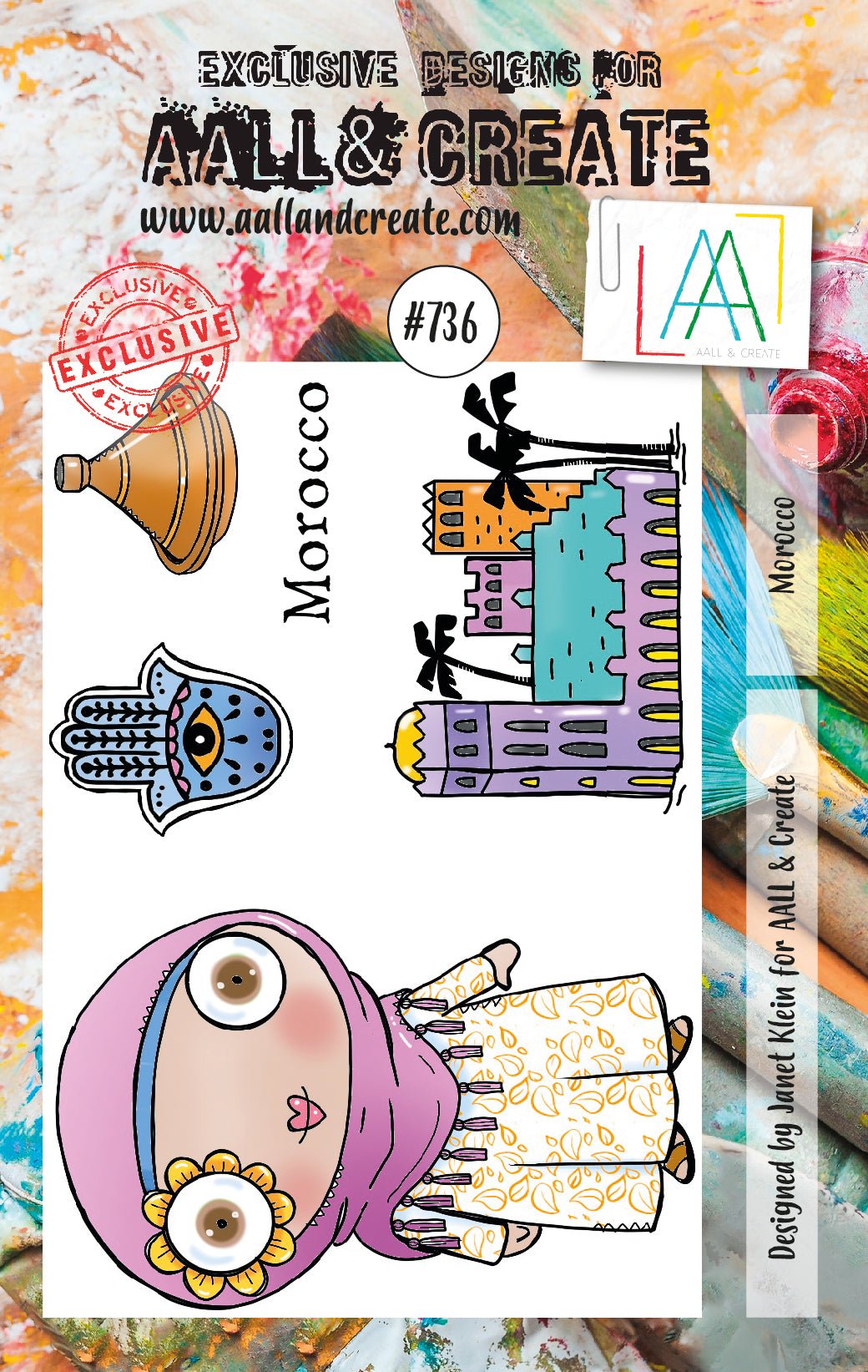 AALL and Create - Morocco - A7 - Designer Janet Klein - Clear Stamp Set - #736 Aall & Create