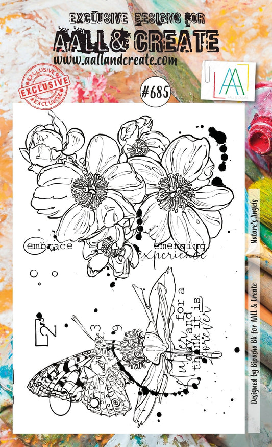 AALL and Create - Nature’s Angels - A6 - Designer Bipasha BK - Clear Stamp Set - #685 Aall & Create