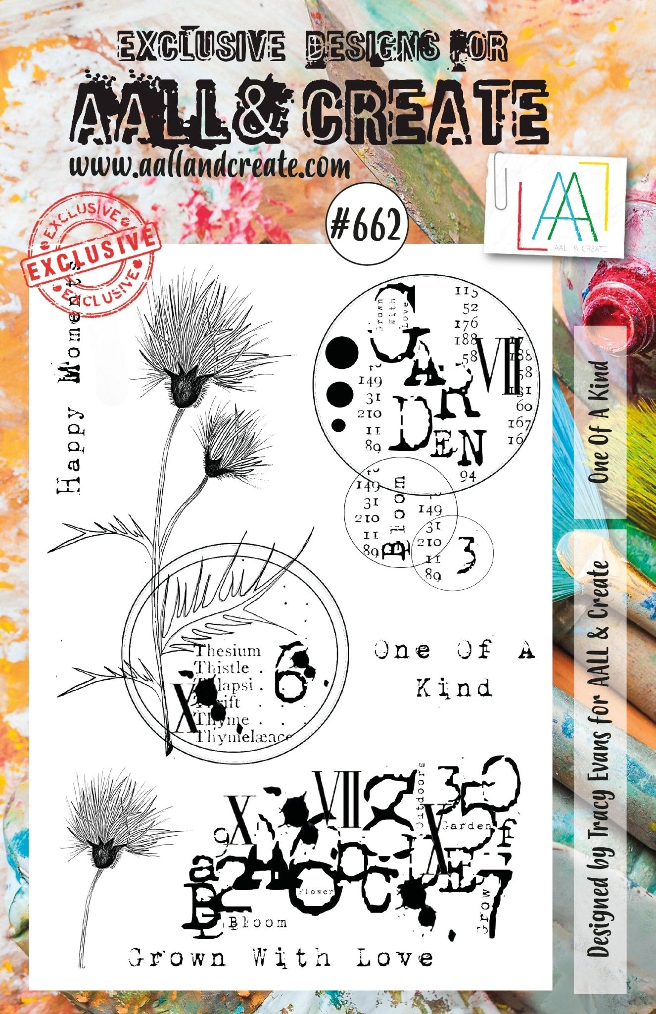 AALL and Create - One Of A Kind - A5 - Designer Tracy Evans - Clear Stamp Set - #662 Aall & Create