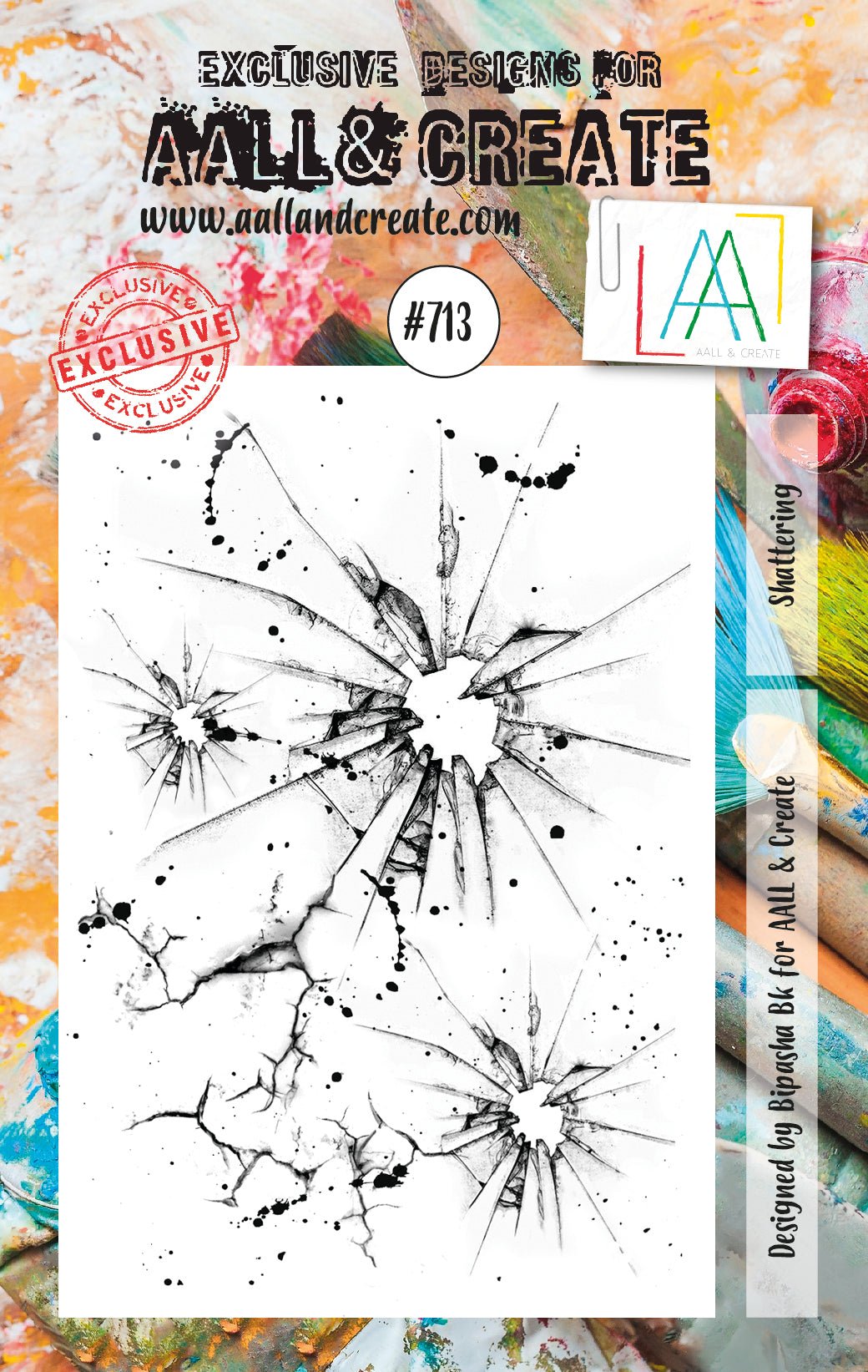 AALL and Create - Shattering - A7 - Designer Bipasha BK - Clear Stamp Set - #713 - Messy Papercrafts