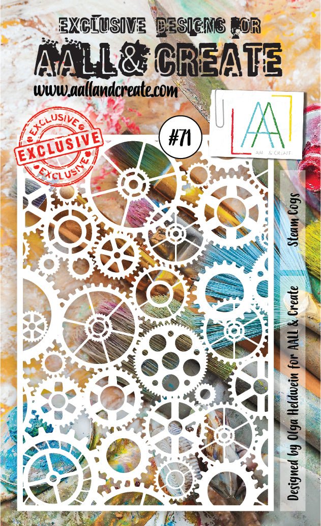 Aall and Create - Steam Clogs - A6 - Olga Heldwein - Stencil - #71 Aall & Create