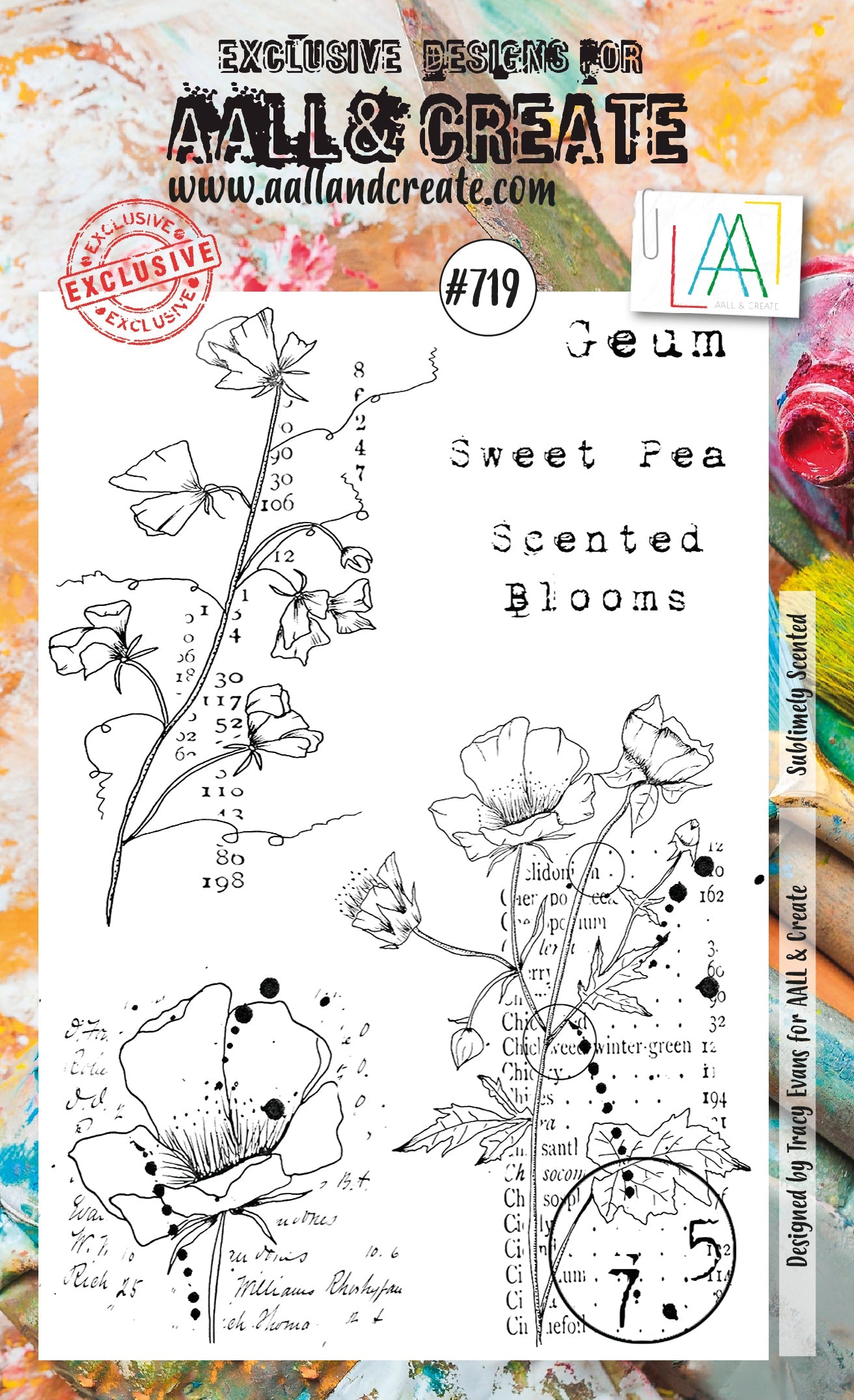 AALL and Create - Sublimely Scented - A6 - Designer Tracy Evans - Clear Stamp Set - #719 - Messy Papercrafts