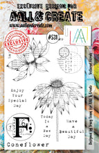 Aall and Create - Textured Florals - A5 - Designer Tracy Evans - Clear Stamp Set - #531 Aall & Create