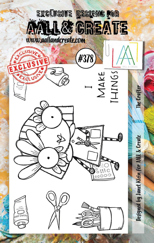 Aall and Create - The Crafter - A7 - Designer Janet Klein - Clear Stamp Set - #378 Aall & Create