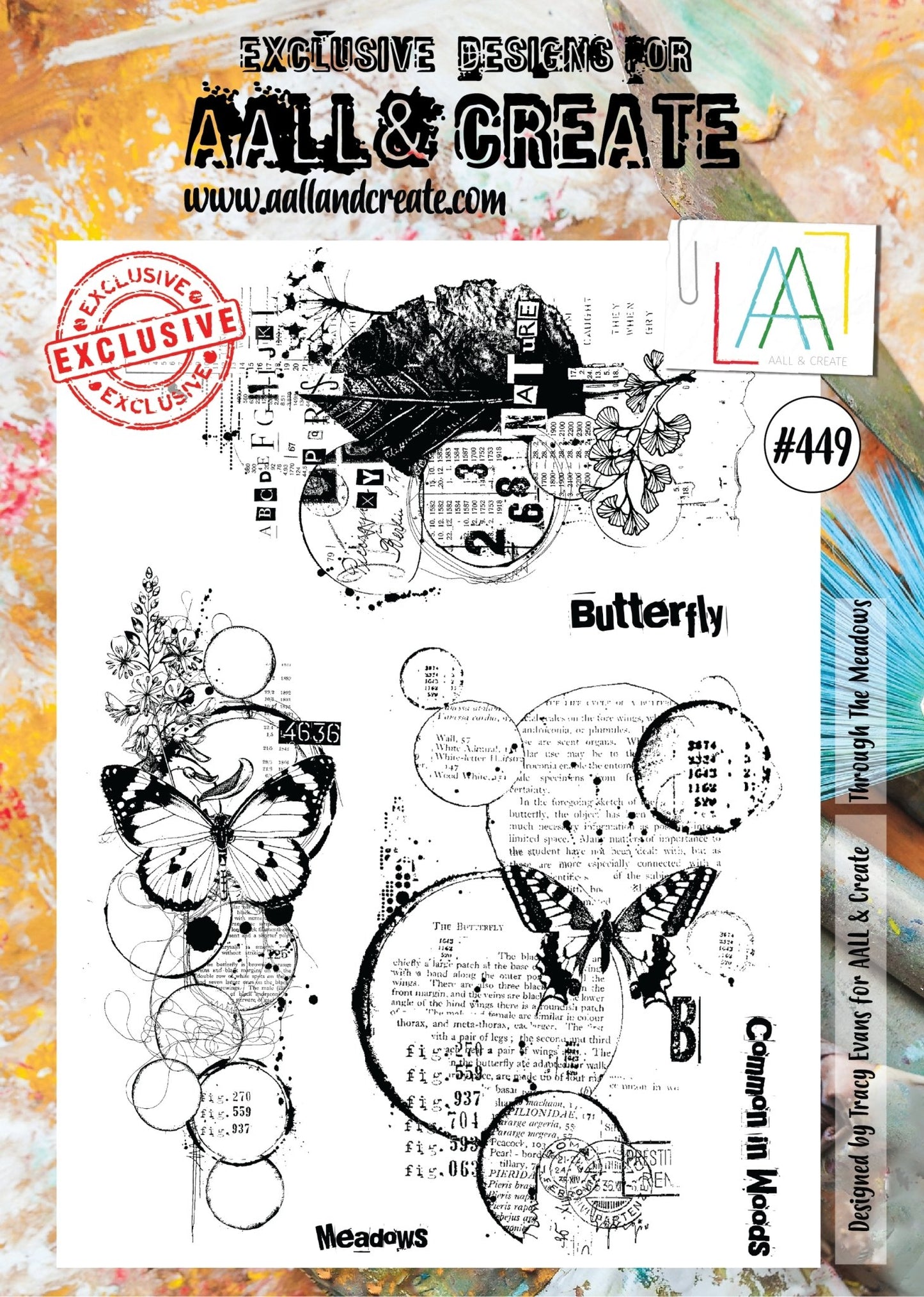 Aall and Create - Through The Meadows - A4 - Designer Tracy Evans - Clear Stamp Set - #449 Aall & Create