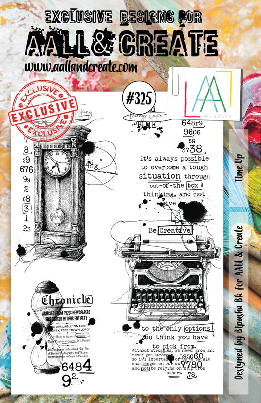 Aall and Create - Time Up - A5 - Designer Bipasha BK - Clear Stamp Set - #325 Aall & Create