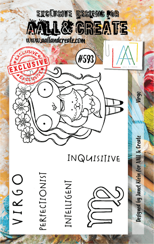AALL and Create - Virgo - A7 - Designer Janet Klein - Clear Stamp Set - #593 - Messy Papercrafts