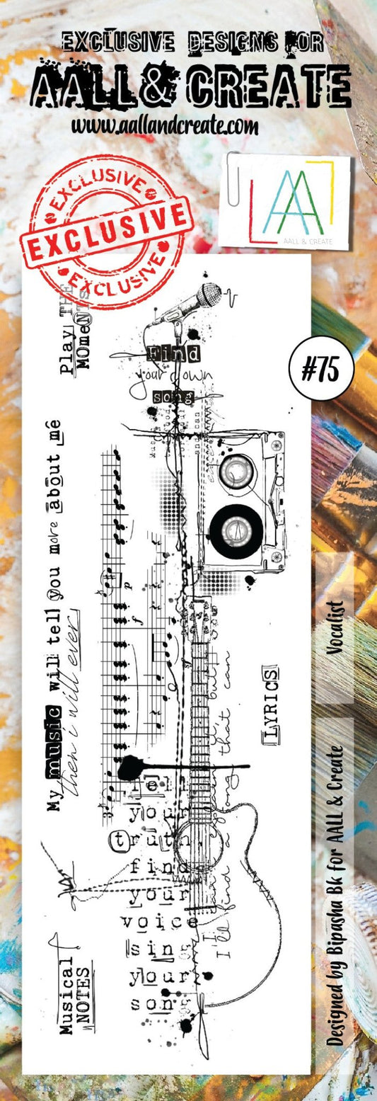 Aall and Create - Vocalist - Border Stamp - Designer Bipasha Bk - Clear Stamp Set - #75 Aall & Create