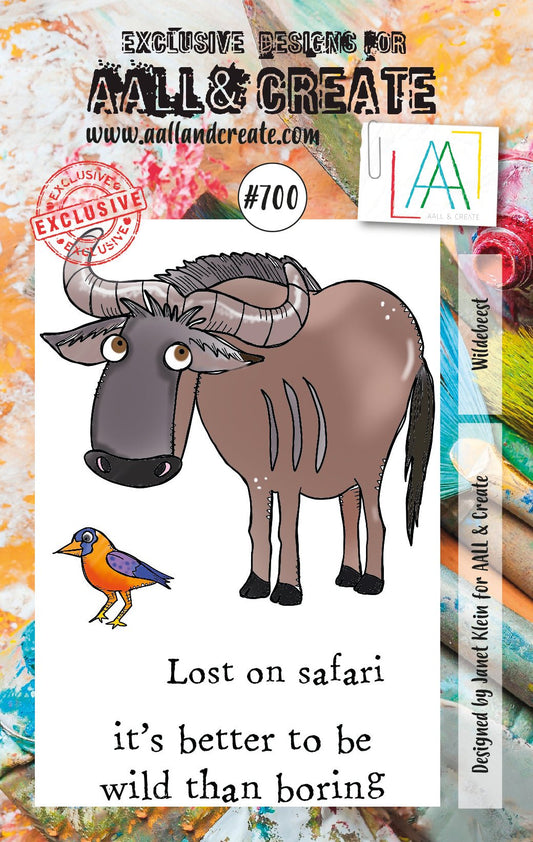 AALL and Create - Wildebeest - A7 - Designer Janet Klein - Clear Stamp Set - #700 Aall & Create
