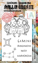 ALL and Create - Gemini - A6 - Designer Janet Klein - Clear Stamp Set - #582 - Messy Papercrafts