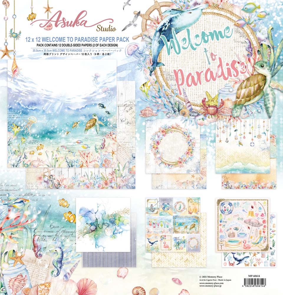 Asuka Studio - Welcome to Paradise Collection - 12x12 Collection Pack - Messy Papercrafts