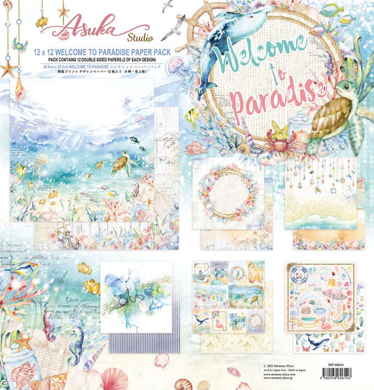 Asuka Studio - Welcome to Paradise Collection - 12x12 Collection Pack - Messy Papercrafts