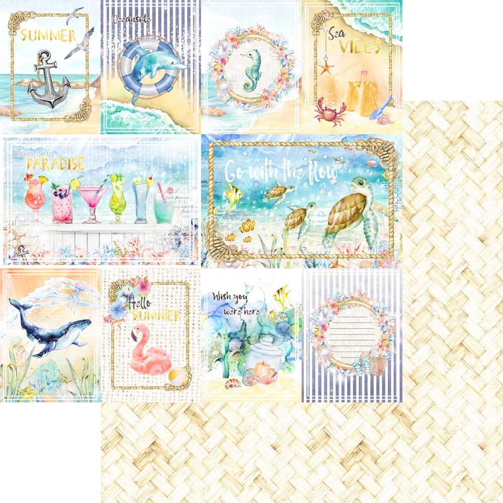 Asuka Studio - Welcome to Paradise Collection - 6x6 Collection Pack - Messy Papercrafts