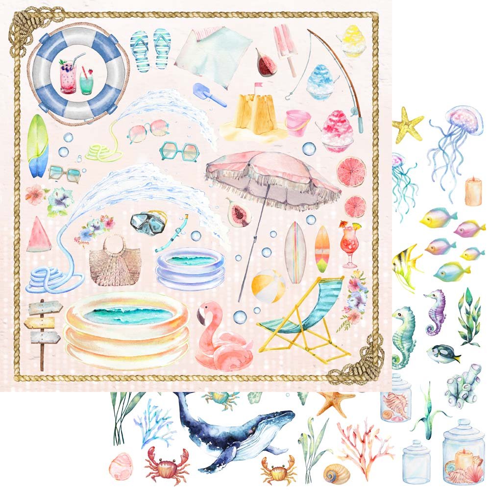 Asuka Studio - Welcome to Paradise Collection - 6x6 Collection Pack - Messy Papercrafts