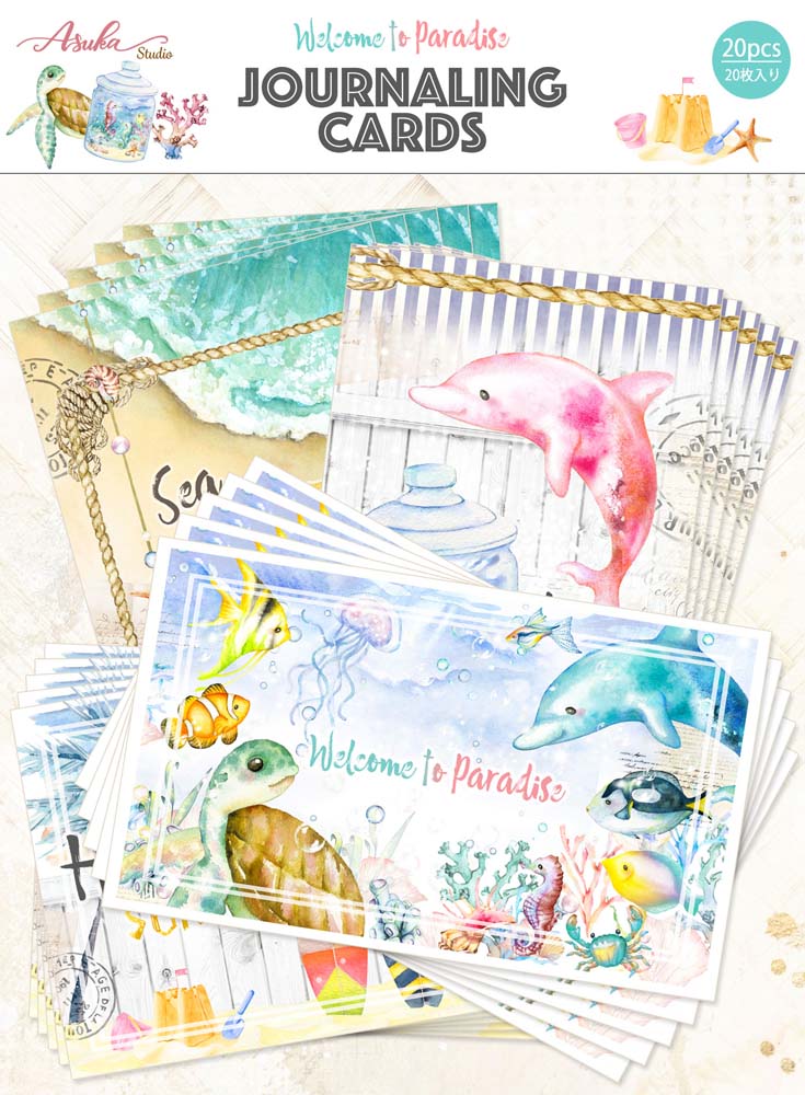 Asuka Studio - Welcome to Paradise - Journaling Cards - Messy Papercrafts