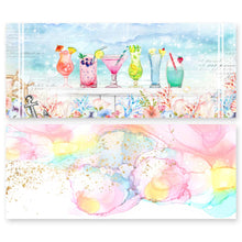Asuka Studio - Welcome to Paradise - Slimline Paper Pack - 3.5 x 8.5 - Messy Papercrafts