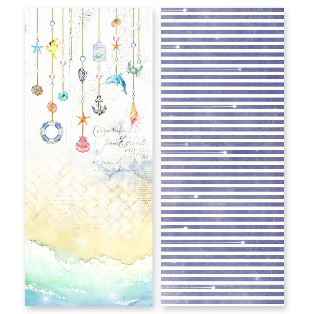 Asuka Studio - Welcome to Paradise - Slimline Paper Pack - 3.5 x 8.5 - Messy Papercrafts