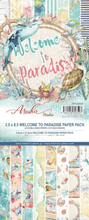 Asuka Studio - Welcome to Paradise - Slimline Paper Pack - 3.5 x 8.5 - Messy Papercrafts
