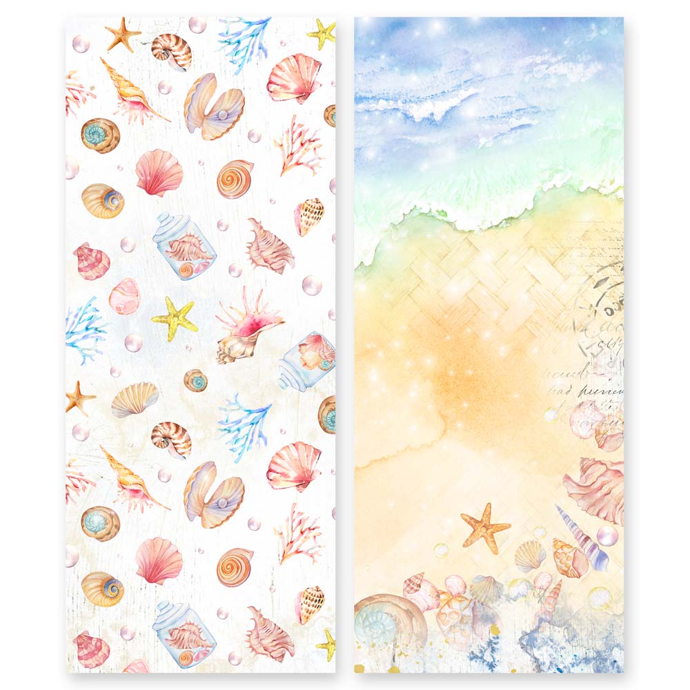 Asuka Studio - Welcome to Paradise - Slimline Paper Pack - 3.5 x 8.5 - Messy Papercrafts