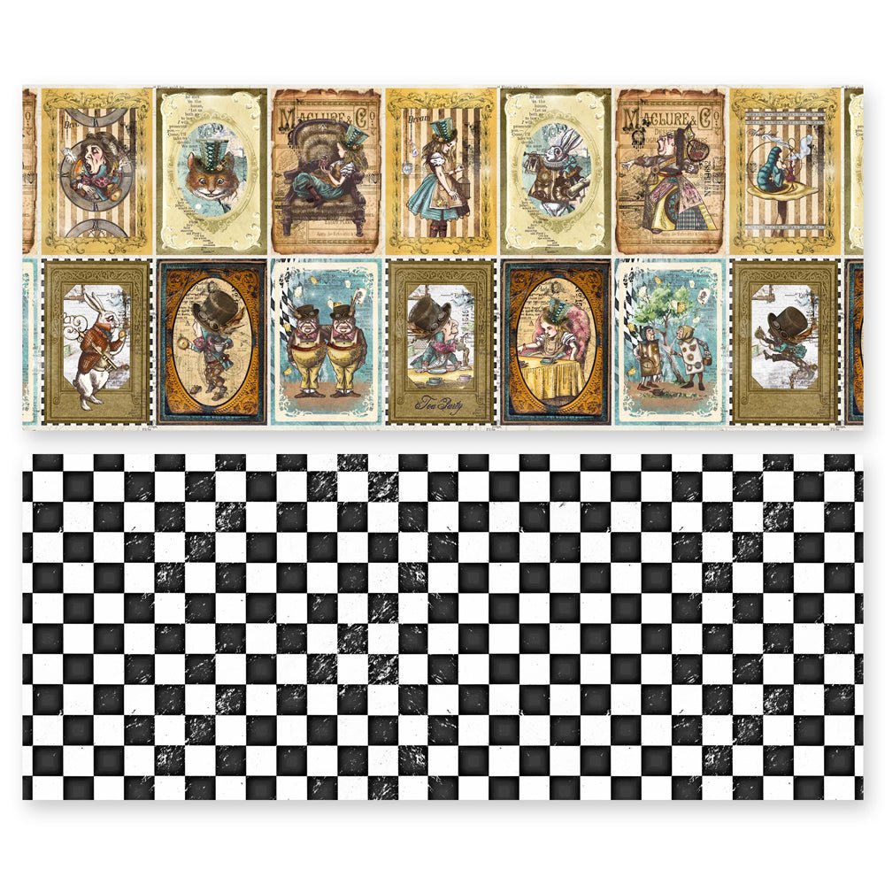 Asuka Studio - Wonderland Collection - 3.5 x 8.5 Slimline Pack - Messy Papercrafts