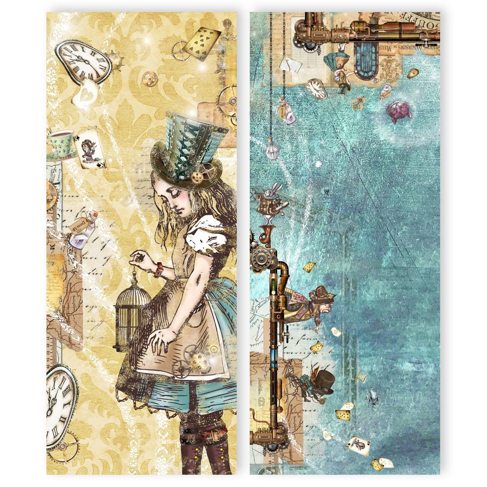 Asuka Studio - Wonderland Collection - 3.5 x 8.5 Slimline Pack - Messy Papercrafts